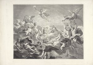 Phaëton som Apollo Maleriene til Charles le Brun og Eustache Le Sueur som er i (...) huset til president Lambert (serietittel) av Charles Dupuis