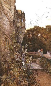 On the Terrace, Haddon Hall (akvarell) av Charles Earle
