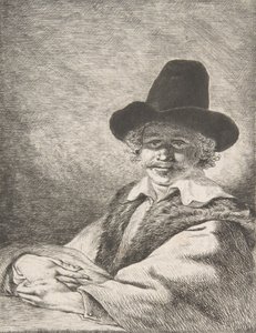 Portrett av sittende mann i hatt, 1782. av Charles Echard