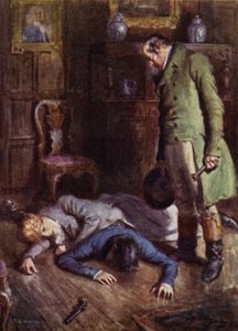 Illustrasjon for The Amateur Gentleman av Jeffery Farnol (litho-farge) av Charles Edmund (after) Brock