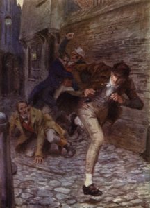 Illustrasjon for The Amateur Gentleman av Jeffery Farnol (litho-farge) av Charles Edmund (after) Brock