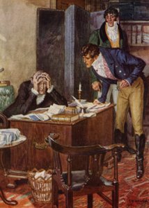 Illustrasjon for The Amateur Gentleman av Jeffery Farnol (litho-farge) av Charles Edmund (after) Brock