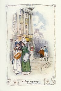 Alltid arm i arm når de gikk, 1907 (illustrasjon) av Charles Edmund Brock
