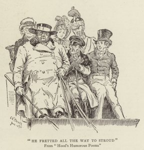 Han freste seg hele veien til Stroud, Hoods humoristiske dikt av Charles Edmund Brock