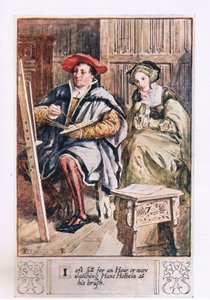 Jeg sitter ofte i en time eller mer og ser på Hans Holbein ved børsten hans av Charles Edmund Brock
