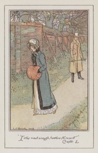 Illustrasjon for Emma av Jane Austen (farge litho) av Charles Edmund Brock