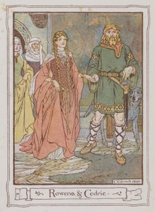 Illustrasjon for Ivanhoe av Sir Walter Scott (farge litho) av Charles Edmund Brock