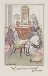Illustrasjon for Sense and Sensibility av Jane Austen (farge litho) av Charles Edmund Brock