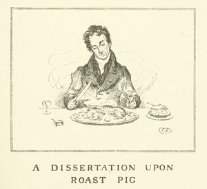 Illustration for The Essays of Elia by Charles Lamb (engraving) av Charles Edmund Brock