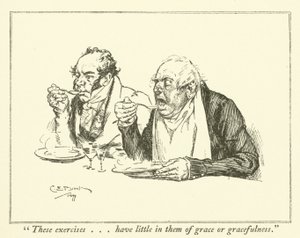 Illustrasjon for The Essays of Elia av Charles Lamb (gravering) av Charles Edmund Brock