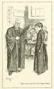 Illustrasjon for The Essays of Elia av Charles Lamb (gravering) av Charles Edmund Brock