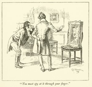 Illustrasjon for The Essays of Elia av Charles Lamb (gravering) av Charles Edmund Brock