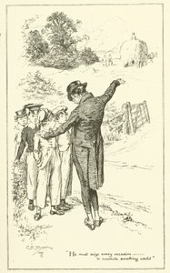 Illustrasjon for The Essays of Elia av Charles Lamb (gravering) av Charles Edmund Brock