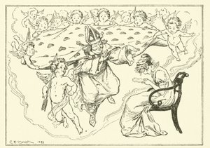 Illustrasjon for The Essays of Elia av Charles Lamb (gravering) av Charles Edmund Brock
