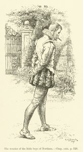 Illustrasjon for Westward Ho! av Charles Kingsley (gravering) av Charles Edmund Brock