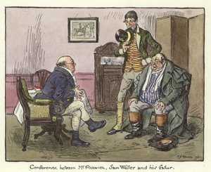 Illustrasjon for Pickwick Papers av Charles Edmund Brock