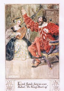 Lord Sands sang en ny ballade for oss, The King's Hunt's Up av Charles Edmund Brock