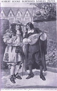Robert Hooke overrasker Samuel Pepys av Charles Edmund Brock