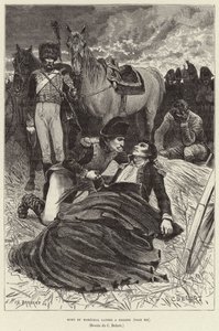 Mort du Marechal Lannes a Essling; Napoleon og den døende marskalken Lannes i slaget ved Aspern-Essling, Østerrike