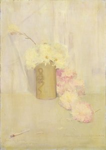 Røyk og krysantemumblomster av Charles Edward Conder