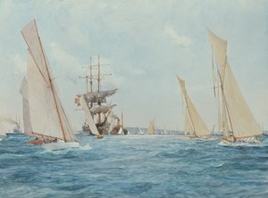 Et Yacht Race av Charles Edward Dixon