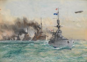 HMS «Cardiff» leder den tyske flåten til overgivelse av Charles Edward Dixon