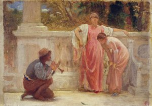 The Green Lizard, 1902 (blyant og olje om bord)