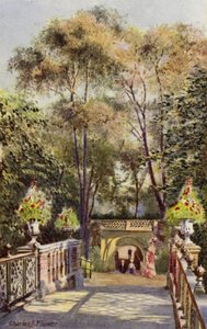 London Zoo: Tunnel, fra Canal Bridge (farge litho) av Charles Edwin Flower