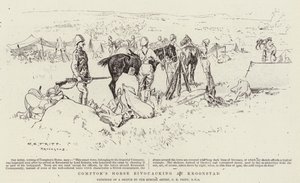 Compton's Horse bivuakk på Kroonstad av Charles Edwin Fripp
