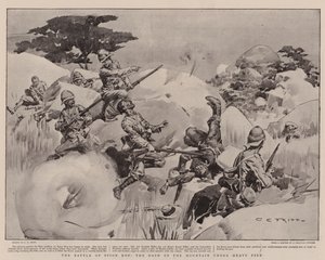 Slaget ved Spion Kop, Dash opp fjellet under kraftig ild av Charles Edwin Fripp