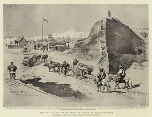 Gap i den kinesiske mur ved Shan-Hai-Kwan av Charles Edwin Fripp