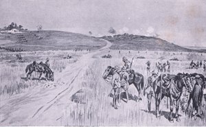 Relieffet til Vryheid, fra After Pretoria: The Guerilla War utgitt av Harmsworth Bros Limited, 1901 av Charles Edwin Fripp