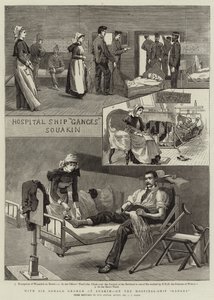 Med Sir Gerald Graham på Suakim, på Hospital-Ship Ganges av Charles Edwin Fripp