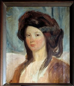 Portrett av Juliette Drouet (1806-1883), skuespillerinne og elskerinne til Victor Hugo Maleri av Charles Emile Champmartin (1797-1883) Paris fra 1800-tallet, hjem Victor Hugo