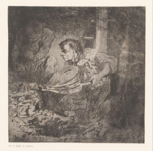 Smed med belg av Charles Emile Jacque (attributed to)
