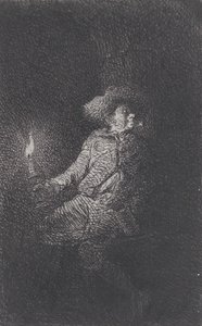 En mann i en hule, 1842. av Charles Emile Jacque