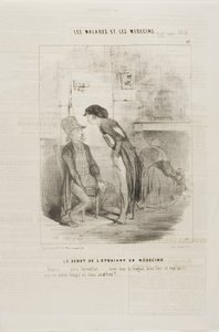 En medisinsk student som starter opp (plate 12) av Charles Emile Jacque