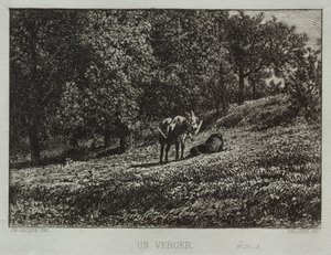 En frukthage av Charles Emile Jacque