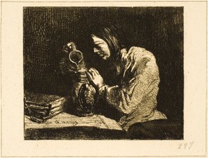 Byste av en mann av Charles Emile Jacque