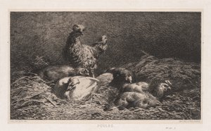 Kyllinger, 1867. av Charles Emile Jacque