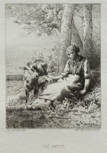 Vennskap av Charles Emile Jacque