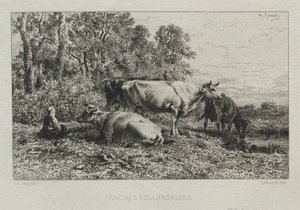 Holland Cows av Charles Emile Jacque