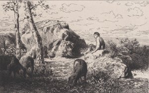 Den fortapte sønn, ca. 1868. av Charles Emile Jacque