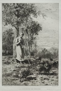 Tyrkia-keeperen. av Charles Emile Jacque