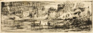 Landskap av Charles Emile Jacque