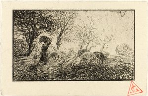 Landskap og dyr av Charles Emile Jacque