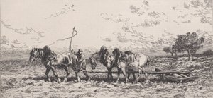 The Roller, 1868. av Charles Emile Jacque