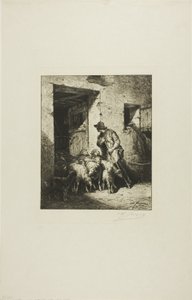 Å slippe sauene ut av Charles Emile Jacque