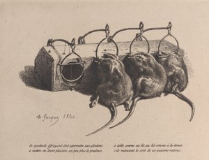 Musefelle, 1860. av Charles Emile Jacque