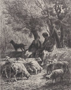 Pastoral scene, 1864.